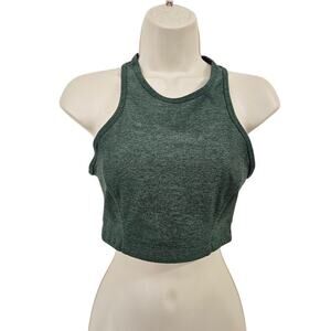 OUTDOOR VOICES Athena Crop Top in Hunter Green Size S